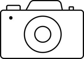 Camera Icon In Line Art. vector