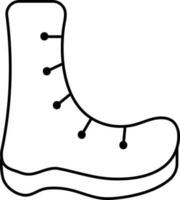 Boot Icon In Line Art. vector