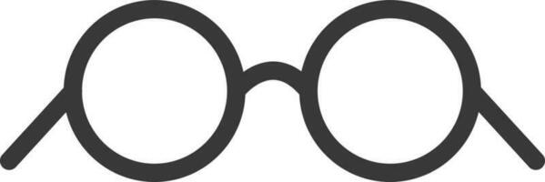 Black Eyeglasses Icon on White Background. vector