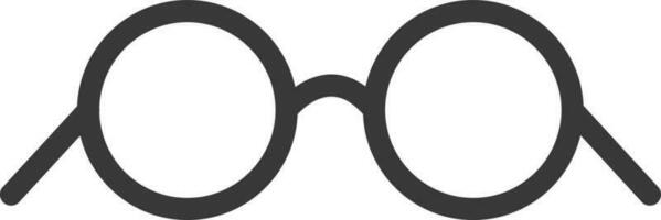 Black Eyeglasses Icon on White Background. vector