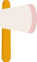 Isolated Axe Flat Icon In Yellow And Pink Color. vector