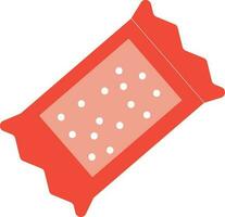 Candy Icon In Red And White Color. vector