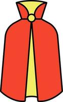 Isolated Long Cape Icon in Flat Style. vector
