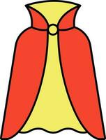 Illustration of Fancy Cape or Cloak Icon in Flat Style. vector