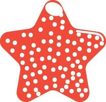 Star Candy Icon In Red And White Color. vector