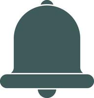 Flat Style Bell Icon In Gray Color. vector