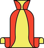 Illustration of Long Neck Cape Icon in Flat Style. vector