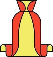 Illustration of Long Neck Cape Icon in Flat Style. vector