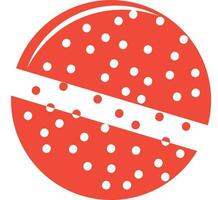 Cookie Icon In White And Red Color. vector