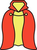 Isolated Cloak And Cape Icon in Flat Style. vector