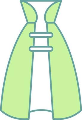Illustration of Cape Icon in Flat Style.