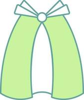 Illustration of Cloak or Cape Icon in Flat Style. vector
