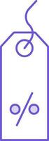 Discount Tag Icon In Purple And White Color. vector