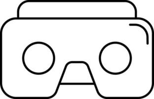 VR Box Icon In Black Outline. vector