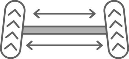 Wheel Alignment Icon In White And Gray Color. vector