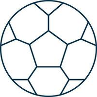 Isolated Football Icon in Line Art vector