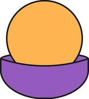 Crystal Ball Icon In Orange And Purple Color. vector