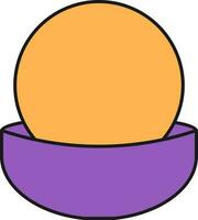 Crystal Ball Icon In Orange And Purple Color. vector