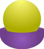 Crystal Ball Icon In Green And Purple Color. vector