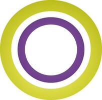 Circular Ring Icon In Flat Style. vector