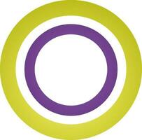 Circular Ring Icon In Flat Style. vector