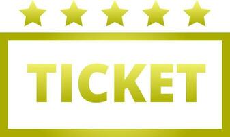 Green Color Ticket Icon In Flat Style. vector