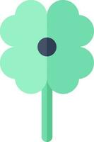 Clover Icon In Green And Blue Color. vector