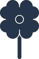 Clover Leaf Icon In Blue And White Color. vector