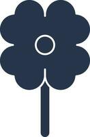 Clover Leaf Icon In Blue And White Color. vector