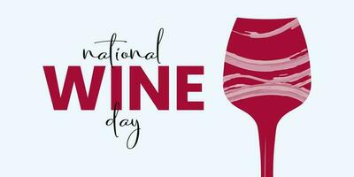 National Wine Day on May 25. Holiday concept. Template for background, banner, card, poster with text inscription. Vector illustration.
