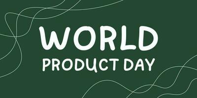 World Product Day Illustration for Web Banner or Landing Page in Flat typography Hand Drawn Templates. vector