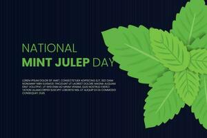 National Mint Julep Day, Mint Julep Day, Mint Julep, National day on May 30. Vector Illustration.