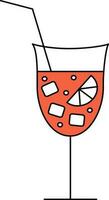 Drink Glass Icon or Symbol in Orange Color. vector