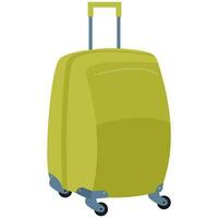 Green Color Luggage Bag Element. vector