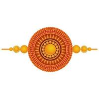 Mandala Rakhi Element On White Background. vector