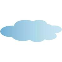 Cloud Element In Blue Color. vector