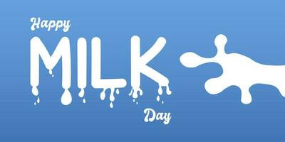 World milk day, concept for product of dairy milk with water drop style, vector illustration and design.