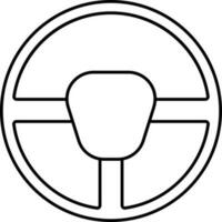 Flat Steering Icon In Line Art. vector