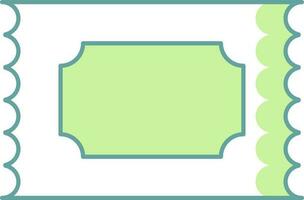 Illustration of Ticket Icon In Green And White Color. vector