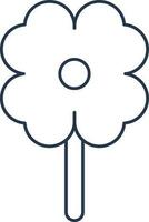 Clover Icon In Blue Outline. vector