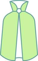 Isolated Long Cape Icon in Flat Style. vector