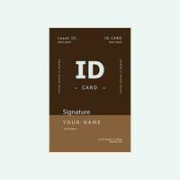 sencillo negocio carné de identidad tarjeta diseño modelo vector