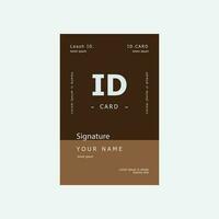 Simple business Id card design template vector