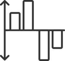 Infographic Chart Icon In Black Outline. vector