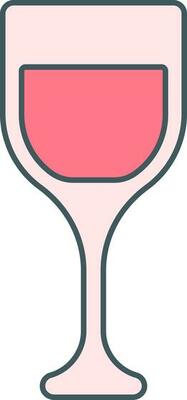 Drink Glass Icon In Pink Color.
