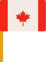 Canada Flag Icon Or Symbol In Flat Style. vector