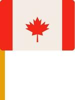 Canada Flag Icon Or Symbol In Flat Style. vector