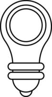 Isolated Financial Bulb Icon In Outline Style. vector