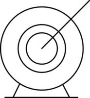 Illustration Of Target Icon In Thin Line Art. vector