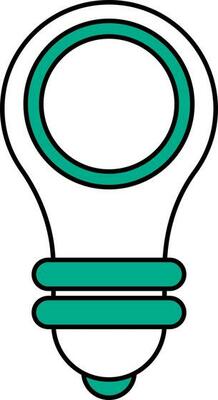 Isolated Financial Bulb Icon In Green And White Color.
